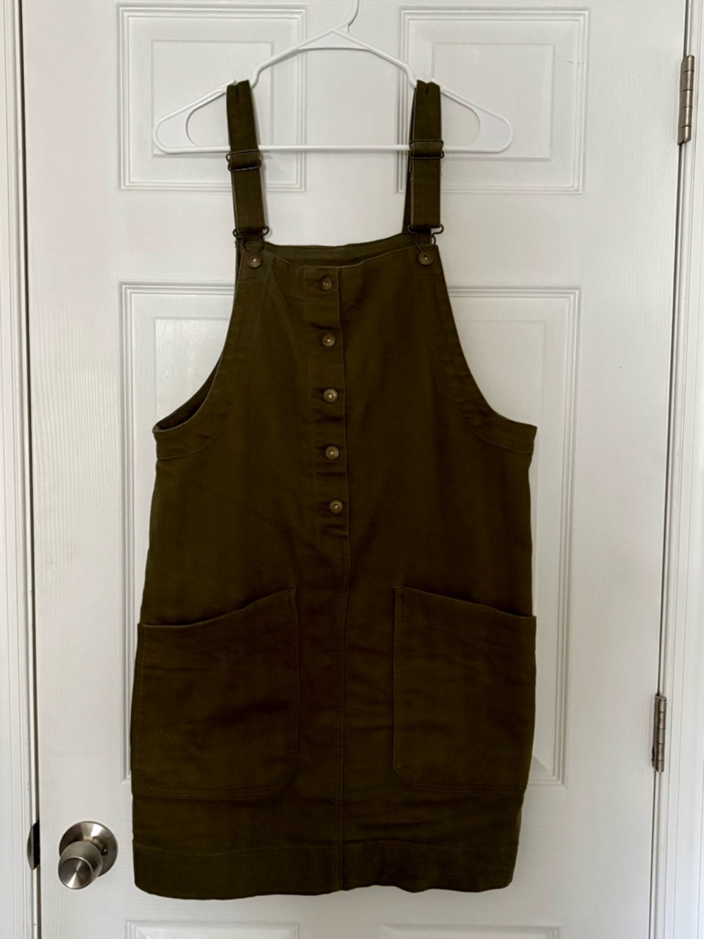 Duluth Trading Company Women’s Olive Green Overall Dress - M